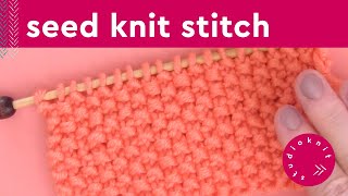 Knit the Easiest Seed Stitch Knitting Pattern 2 Row Repeat [upl. by Boorer506]