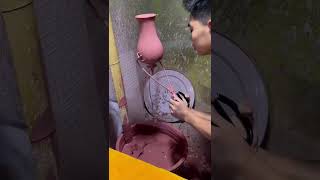 In the glazing of plum vase the craftsmanship of the craftsman asmr relax handmade [upl. by Enisamoht]