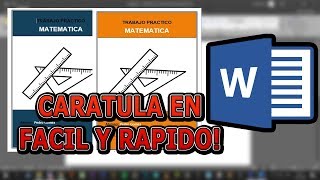 ☑️Cómo HACER CARATULAS EN WORD ¡FÁCIL Y RÁPIDO  TUTORIAL paso a paso  2021 [upl. by Duky998]