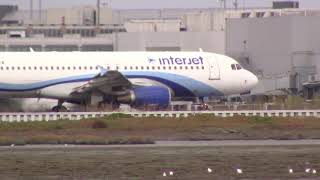 Interjet  Airbus A320200 XAVFI Taxiing at San Francisco KSFO [upl. by Akibma]