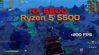 RX 6600  RYZEN 5 5500  Fortnite C5 S2 Low Settings Benchmark [upl. by Onek]