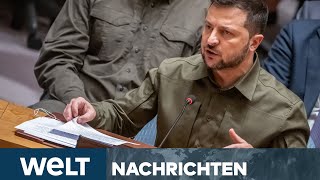 UNSICHERHEITSRAT Selenskyj äußert sich zum Krieg in der Ukraine  WELT Stream [upl. by Dee]