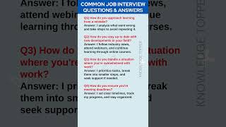 4 Most Common Job Interview Questions and Answers [upl. by Stargell]