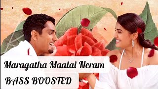 Maragatha Maalai Neram BASS BOOSTED  Takkar  Siddharth Nivas K Prasanna [upl. by Ahsiloc]