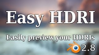 Easy HDRI addon for Blender 28 [upl. by Strephon]