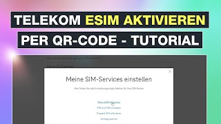 Telekom eSIM aktivieren per QRCode  SIM in eSIM umwandeln und Aktivierung  Testventure [upl. by Jasmine]