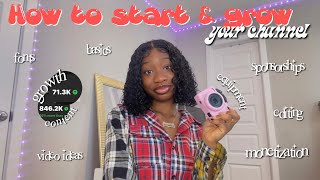 HOW TO START amp GROW A YOUTUBE CHANNEL IN 2024 equipment growth sponsorships monetizationetc [upl. by Alysoun519]