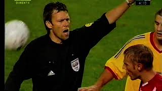 2004 UEFA Euro Qualifier  Denmark vs Romania Full Match part 1 of 4 [upl. by Mallis]