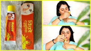 VICCO TURMERIC Ayurvedic Cream Review in Hindi Beauty Benefits [upl. by Magan215]