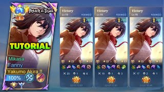 FANNY TUTORIAL NEW BEST BUILD AND EMBLEM FOR FANNY 2024 PLEASE TRY [upl. by Harpp]