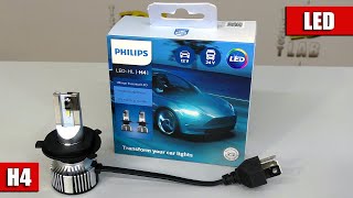 Обзор LED ламп H4 от PHILIPS Бренд по цене ламп с ALIEXPRESS  11342UE2X2 [upl. by Rednasyl376]