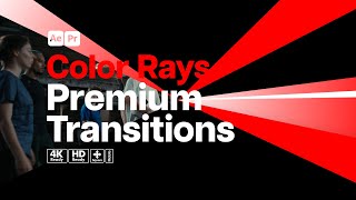 Premium Transitions Color Rays After Effects Template  Premiere Pro MOGRTs [upl. by Carmelita]