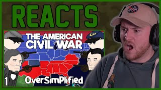 The American Civil War  OverSimplified Part 1 Royal Marine Reacts [upl. by Mauro573]