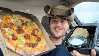 California Pizza Kitchen Nashville Hot Honey Pizza and Pumpkin Cheesecake Review [upl. by Coveney]