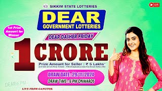 DEAR WEEKLY LOTTERY LIVE DRAW  6PM 29112024  Sikkim Lotteries [upl. by Veda279]