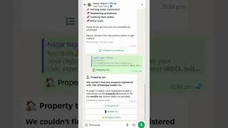 Pay Property tax Online Via WhatsApp  Nagar Nigam Raipur  Smart City [upl. by Lorrayne]