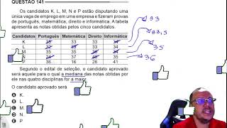 ENEM 20141 Matemática Os candidatos K L M N e P estão disputando uma única vaga de emprego [upl. by Otinauj]