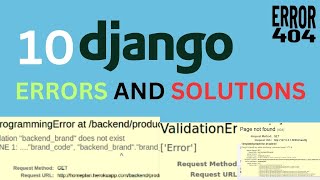 Top 10 Common Django Errors and How to Fix Them Quick Solutions [upl. by Voleta644]