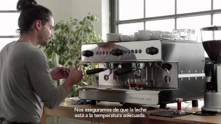 El Coffee Latte perfecto con la Iberital IB7 [upl. by Etnaid]