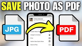 How To Save Photos as PDF on iPhone [upl. by Troxell]