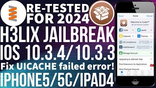 Jailbreak iOS 10341033 iPhone55ciPad4  Fix uicache failed H3lix Jailbreak 10331034 2024 [upl. by Ytram]