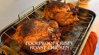 CRISPY ROAST CHICKEN  MEAL PREPPING HACK [upl. by Torrance]