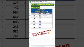 Excel Interview question Day 130 excel exceltips excelformula exceltricks trending viralvideo [upl. by Eilzel]