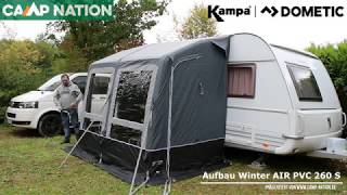 Aufbau eines Kampa Dometic Winter AIR PVC 260 präsentiert von wwwcampnationde [upl. by Frieda374]