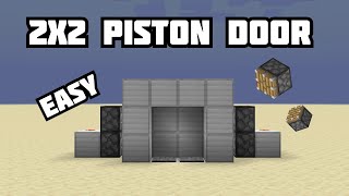 How to Make a 2x2 Piston Door EASY Minecraft 118 [upl. by Drofniw]