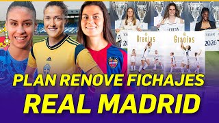 🟣👩‍🦰 FICHAJES del REAL MADRID FEMENINO  PLAN RENOVE en MARCHA [upl. by Nolyat284]