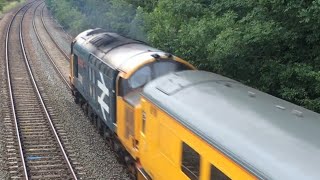 Harborough station class 37 37401 test train Derby RTC to Tonbridge west yard high speed 23722 [upl. by Nyltiac]