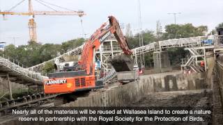 Hitachi ZX470LCH5 loading earth at London Crossrail site [upl. by Hgieleak]