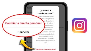 Cómo cambiar a CUENTA PERSONAL en Instagram 2024 ✅ [upl. by Noguchi147]