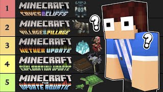 RANKEANDO AS MELHORES ATUALIZAÇÕES DO MINECRAFT [upl. by Uolymme311]