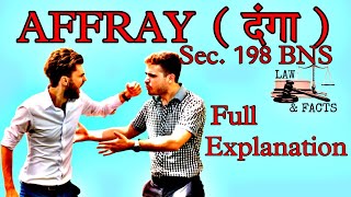 Affray Full Explanation  दंगा  Section 194 BNS  lawandfacts1 [upl. by Rennoc369]