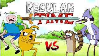 Regular Time Mordecai amp Rigby VS Finn amp Jake [upl. by Quenby407]