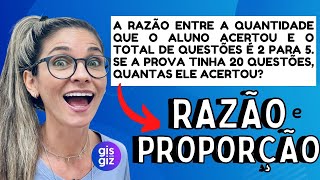 RAZÃO E PROPORÇÃO \Prof Gis 01 [upl. by Tila]