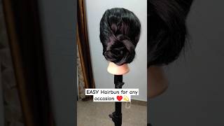 The Perfect Easy Hair Bun for Any Occasion❤️✨hairstyle bunhairstyle shorts hair youtubeshorts [upl. by Tiena]