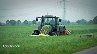 Grünroggen mähen mit Fendt Vario 714 und Krone HD [upl. by Hildagarde366]