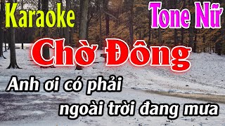 Chờ Đông Karaoke Tone Nữ Karaoke Lâm Organ  Beat Mới [upl. by Shyamal]