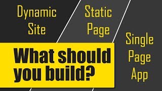 Dynamic Websites vs Static Pages vs Single Page Apps SPAs [upl. by Ive]