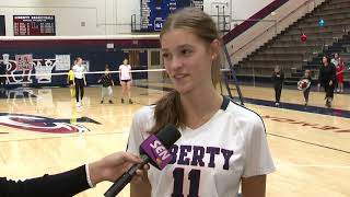 EPC Girls Volleyball  Easton vs Liberty [upl. by Adihsar687]