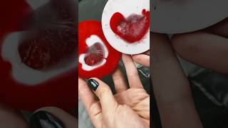 Tried to create hearts😆 epoxy resin resincoasters art handmade shorts diy [upl. by Dulla252]