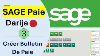 3 Formation SAGE PAIE Darija Marocain  Creer Bulletin de Paie [upl. by Beane]