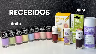 MOSTRANDO RECEBIDOS  Esmaltes lançamentos Anita e Blant Cosméticos  May Na Real [upl. by Manville]