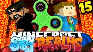 WE HAVE TO PLAY WITH FIDGET SPINNERS in Minecraft SKY REALMS [upl. by Olag]