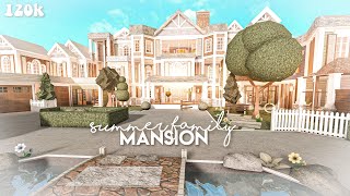 Summer family mansion  Bloxburg build 120k [upl. by Nerland]