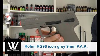 Röhm RG96 icon grey 9mm PAK Schreckschusspistole wwwwaffenfuzzide [upl. by Howes]