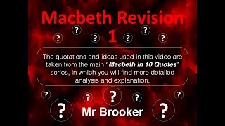 Macbeth Revision 1 [upl. by Aikemaj573]