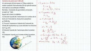 Variation du poids avec laltitude [upl. by Felise]